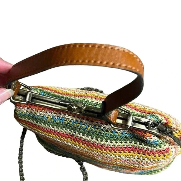 Patricia Nash satchel,purse,Laureana.Coral  multi Spanish ,woven,zig zag,boho - Picture 5 of 15